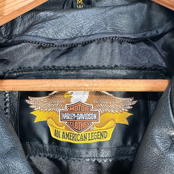 Harley-Davidson Black Leather Jacket Sz‎ M - Picture 2 of 8